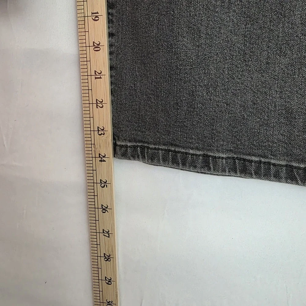 Levis‎ Jeans Womens 31 Gray Mile High Cropped Wide Leg High Rise Button Fly